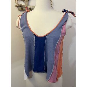 Free People Carousel Multi Stripe Swing Tank Top CS
